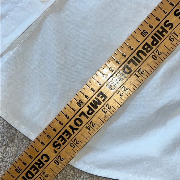 Ann Taylor Light Blue Banded Collar Puff Sleeves Button Blouse Size 4 NWT - Picture 7 of 8